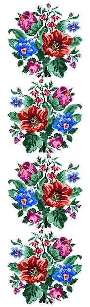 Floral embroidered cloth