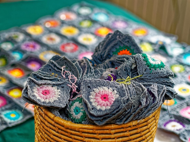 Assortment of embroidered items